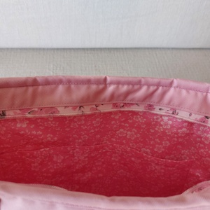 Rózsaszín pachwork táska - táska & tok - kézitáska & válltáska - válltáska - Meska.hu