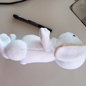 Polár nyuszi (22cm) - játék & sport - plüssállat & játékfigura - nyuszi - Meska.hu