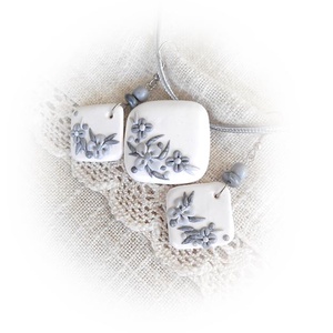 Ezüstös elegancia - ékszer szett - ékszer - ékszerszett - Meska.hu