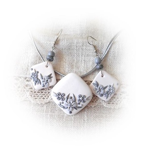 Ezüstös elegancia - ékszer szett - ékszer - ékszerszett - Meska.hu