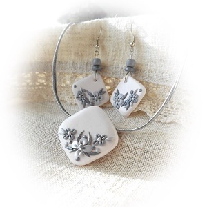 Ezüstös elegancia - ékszer szett - ékszer - ékszerszett - Meska.hu