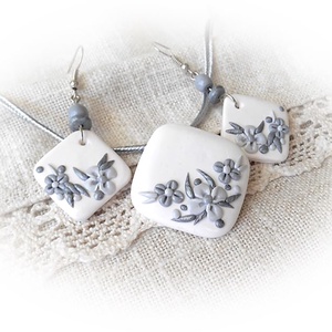 Ezüstös elegancia - ékszer szett - ékszer - ékszerszett - Meska.hu