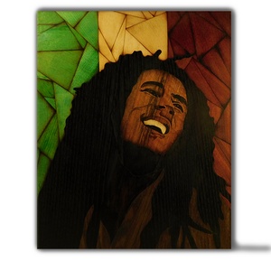 Bob Marley énekes fa portré - művészet - portré & karikatúra - portré - Meska.hu