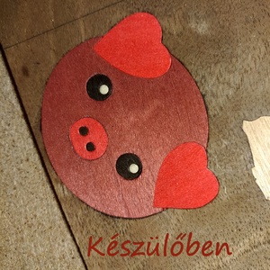 Szerencse hozó malacka kulcstartó (Intarzia) - táska & tok - kulcstartó & táskadísz - kulcstartó - Meska.hu