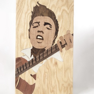 Elvis Presley énekes fa portré - művészet - portré & karikatúra - portré - Meska.hu