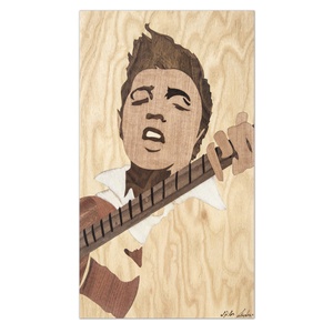 Elvis Presley énekes fa portré - művészet - portré & karikatúra - portré - Meska.hu