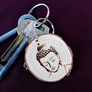 Buddha fa kulcstartó/mágnes - táska & tok - kulcstartó & táskadísz - kulcstartó - Meska.hu