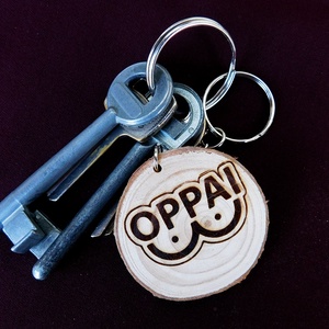 One punch man oppai felirat  kulcstartó/mágnes - táska & tok - kulcstartó & táskadísz - kulcstartó - Meska.hu