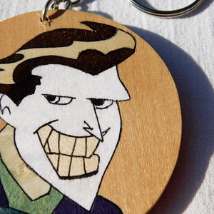 Joker, Batman fa kulcstartó (intarzia) - táska & tok - kulcstartó & táskadísz - kulcstartó - Meska.hu