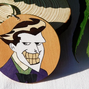 Joker, Batman fa kulcstartó (intarzia) - táska & tok - kulcstartó & táskadísz - kulcstartó - Meska.hu