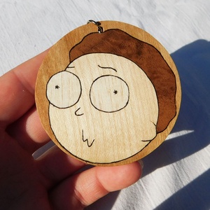 Morty fa  kulcstartó/mágnes (Intarzia) - táska & tok - kulcstartó & táskadísz - kulcstartó - Meska.hu