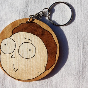 Morty fa  kulcstartó/mágnes (Intarzia) - táska & tok - kulcstartó & táskadísz - kulcstartó - Meska.hu
