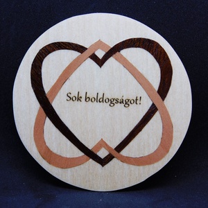Valentin napi szív egyedi szöveggel Fa kulcstartó (Intarzia) - táska & tok - kulcstartó & táskadísz - kulcstartó - Meska.hu