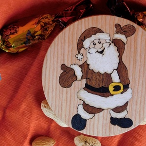 Mikulás, télapó doboz, karácsonyi ajándék a fa alá, fa doboz,  tartó, díszdoboz - ékszer - ékszertartó - ékszerdoboz - Meska.hu