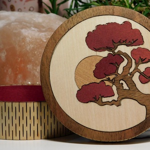bonsai cseresznyefa ajándék doboz, fából, ékszertartó, díszdoboz, ajándék nőknek - Meska.hu