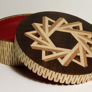 Térbeli csillag fa díszdoboz, szerepjáték, társasjáték, dobókocka - ékszer - ékszertartó - ékszerdoboz - Meska.hu