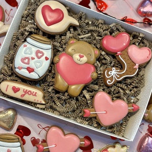 Valentin napi box, Élelmiszer, Gourmet ajándékcsomag, Mézeskalácssütés, MESKA