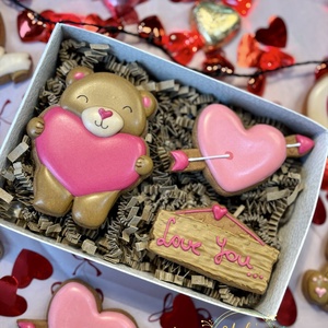 Valentin napi box, Élelmiszer, Gourmet ajándékcsomag, Mézeskalácssütés, MESKA