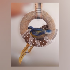 Őszi cinege ajtódísz, kopogtató -  - Meska.hu