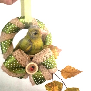 Zöldike ajtódísz - Meska.hu