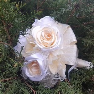 Vanilia örökcsokor - esküvő - menyasszonyi- és dobócsokor - Meska.hu