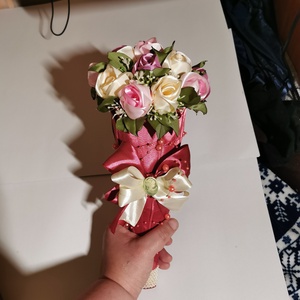 Vanilia fő, és dobó csokor  + szülő köszöntők - esküvő - menyasszonyi- és dobócsokor - Meska.hu