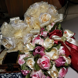 Vanilia fő, és dobó csokor  + szülő köszöntők - esküvő - menyasszonyi- és dobócsokor - Meska.hu