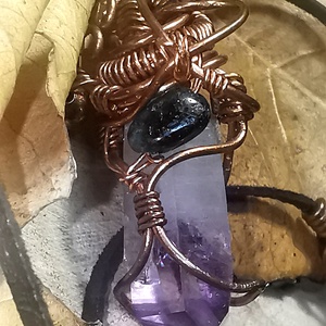 Nyers ametiszt - Brazilia, Ékszer, Nyaklánc, Medál, , MESKA