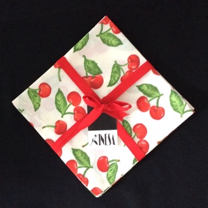 Szalvéta cseresznye mintával / Zero Waste /  - otthon & életmód - konyhafelszerelés, tálalás - konyhai textil - szalvéta - Meska.hu