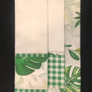 Konyharuha szett levél mintás  - otthon & életmód - konyhafelszerelés, tálalás - konyhai textil - konyharuha & törlőkendő - Meska.hu