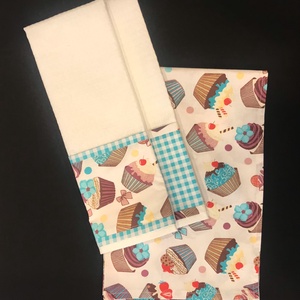 Konyharuha szett muffin mintás  - otthon & életmód - konyhafelszerelés, tálalás - konyhai textil - konyharuha & törlőkendő - Meska.hu