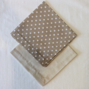 Szalvéta pöttyös - csikos  bézs szín világ /Zero Waste / , Otthon & Életmód, Konyhafelszerelés, tálalás, Konyhai textil, Szalvéta, Varrás, MESKA