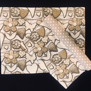 Edényfogó kesztyű szivecske - virág mintás  - otthon & életmód - konyhafelszerelés, tálalás - konyhai textil - edényfogó & edényfedő - Meska.hu