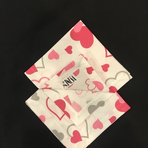 Szalvéta szett szívecske mintával  / Zero Waste , Otthon & Életmód, Konyhafelszerelés, tálalás, Konyhai textil, Szalvéta, Varrás, MESKA
