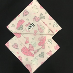 Szalvéta szett szívecske  mintával / Zero Waste , Otthon & Életmód, Konyhafelszerelés, tálalás, Konyhai textil, Szalvéta, Varrás, MESKA