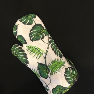 Kötény pálmalevél mintás  - otthon & életmód - konyhafelszerelés, tálalás - konyhai textil - kötény - Meska.hu