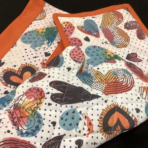 Konyharuha szett vidám szivecske mintával  - otthon & életmód - konyhafelszerelés, tálalás - konyhai textil - konyharuha & törlőkendő - Meska.hu