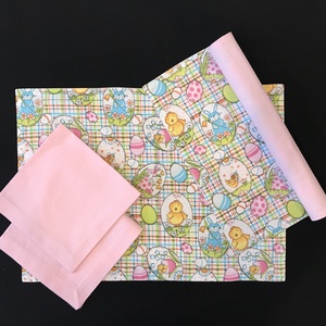 Tányéralátét szett Húsvéti mintával , Otthon & Életmód, Konyhafelszerelés, tálalás, Tálalás, Tányér- és poháralátét, Varrás, MESKA