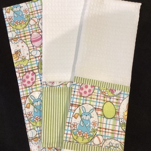 Konyharuha  szet húsvéti mintával  - otthon & életmód - konyhafelszerelés, tálalás - konyhai textil - konyharuha & törlőkendő - Meska.hu