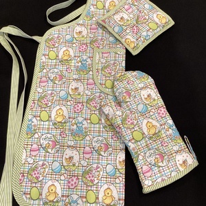 Konyharuha  szet húsvéti mintával  - otthon & életmód - konyhafelszerelés, tálalás - konyhai textil - konyharuha & törlőkendő - Meska.hu