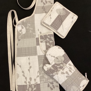 Kötény szett bézs szín világ  - otthon & életmód - konyhafelszerelés, tálalás - konyhai textil - kötény - Meska.hu