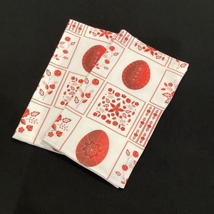 Törlőkendő szett piros tojás- népi motívumok - Meska.hu