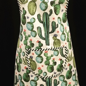 Kötény kaktusz mintás  - Meska.hu