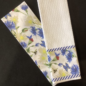 Konyharuha szett búzavirág - pillangó mintás - otthon & életmód - konyhafelszerelés, tálalás - konyhai textil - konyharuha & törlőkendő - Meska.hu