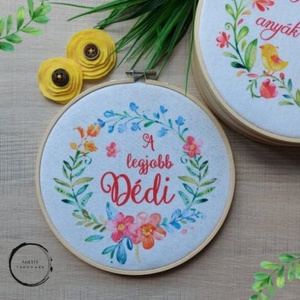 BOLDOG ANYÁK NAPJÁT HÍMZŐKERET ( FALI DÍSZ ) - otthon & életmód - dekoráció - Meska.hu
