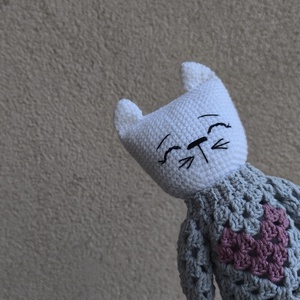 Horgolt cica - játék & sport - plüssállat & játékfigura - cica - Meska.hu