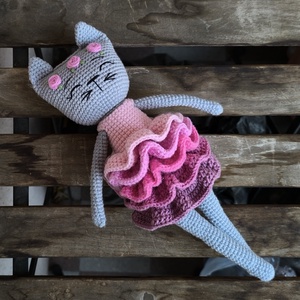 Horgolt cica, Játék & Sport, Plüssállat & Játékfigura, Cica, Horgolás, MESKA