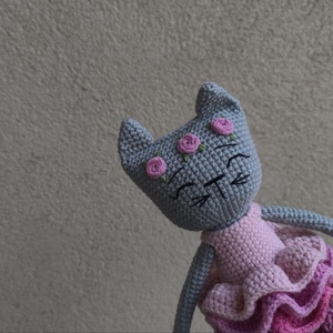 Horgolt cica - játék & sport - plüssállat & játékfigura - cica - Meska.hu