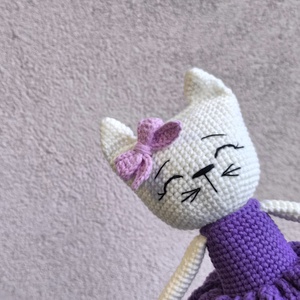 Horgolt cica - játék & sport - plüssállat & játékfigura - cica - Meska.hu