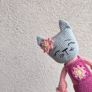 Horgolt cica - játék & sport - plüssállat & játékfigura - cica - Meska.hu